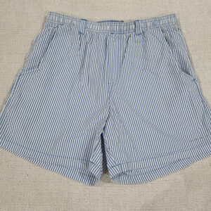 Columbia Shorts swim trunks Seersucker mens Medium blue White Omni Shade PFG
